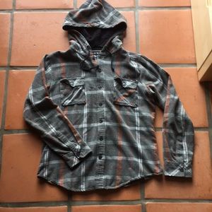 Billabong flannel hoodie